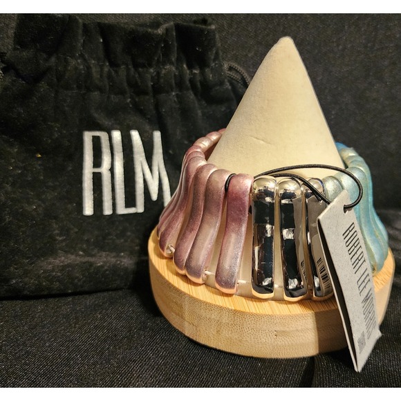 Robert Lee Morris Jewelry - NWT Robert Lee Morris Soho Multi Color Sculptural Stretch Bracelet With Bag